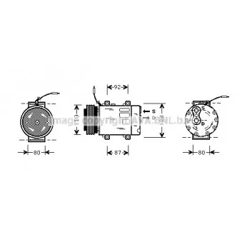 Compresseur, climatisation AVA QUALITY COOLING RTK047