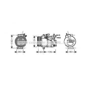 Compresseur, climatisation AVA QUALITY COOLING OEM 8200720780
