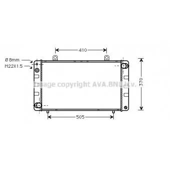 Radiateur, refroidissement du moteur AVA QUALITY COOLING SB2003