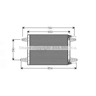 Condenseur, climatisation AVA QUALITY COOLING SC5007 pour SCANIA 2 - series 112 H/305 - 305cv