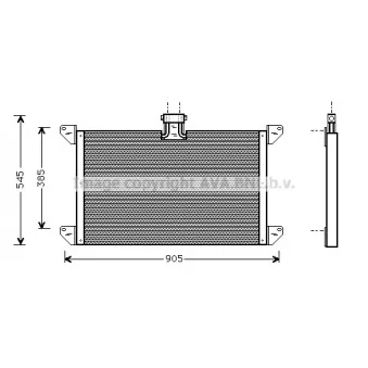Condenseur, climatisation AVA QUALITY COOLING SC5008 pour SCANIA 4 - series 94 D/260 - 260cv