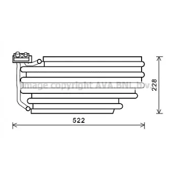 Evaporateur climatisation AVA QUALITY COOLING SCV030 pour SCANIA P,G,R,T - series P 310 - 310cv