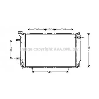 Radiateur, refroidissement du moteur AVA QUALITY COOLING SU2041