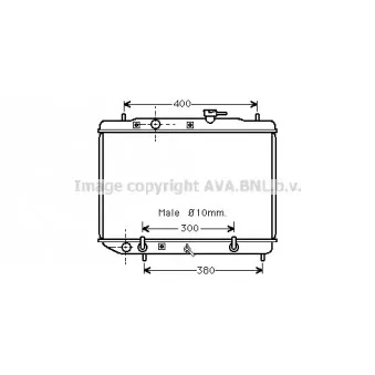 Radiateur, refroidissement du moteur AVA QUALITY COOLING SU2086