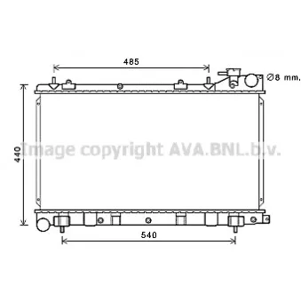 Radiateur, refroidissement du moteur AVA QUALITY COOLING OEM X4511SA081