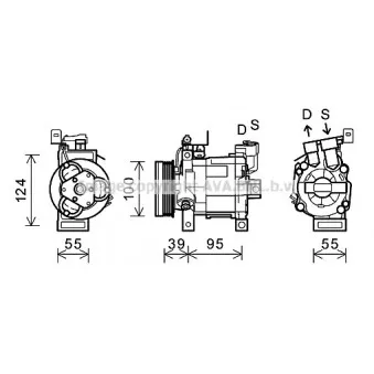Compresseur, climatisation AVA QUALITY COOLING OEM 73111FG002