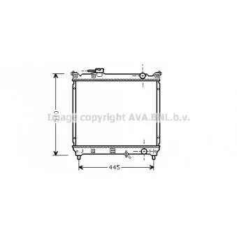 Radiateur, refroidissement du moteur AVA QUALITY COOLING OEM 1770056B01