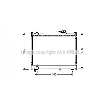 Radiateur, refroidissement du moteur AVA QUALITY COOLING SZ2046