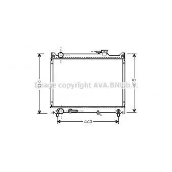 Radiateur, refroidissement du moteur AVA QUALITY COOLING SZ2047