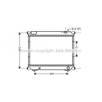 Radiateur, refroidissement du moteur AVA QUALITY COOLING SZ2065