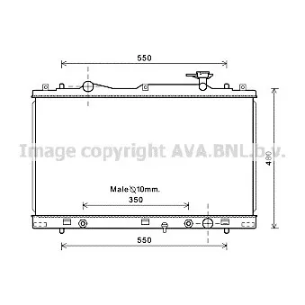 Radiateur, refroidissement du moteur AVA QUALITY COOLING SZ2126