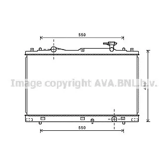 Radiateur, refroidissement du moteur AVA QUALITY COOLING SZ2127