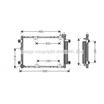 Condenseur, climatisation AVA QUALITY COOLING SZ5075