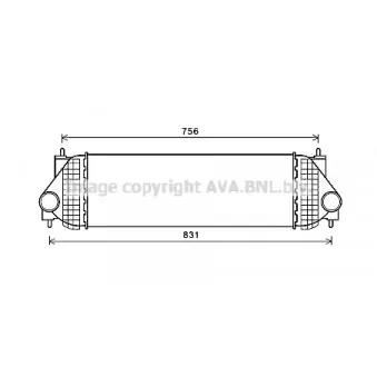 Intercooler, échangeur AVA QUALITY COOLING OEM 96525