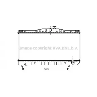 Radiateur, refroidissement du moteur AVA QUALITY COOLING TO2029