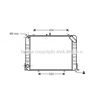 Radiateur, refroidissement du moteur AVA QUALITY COOLING TO2139