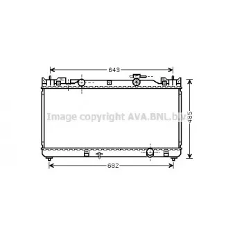 Radiateur, refroidissement du moteur AVA QUALITY COOLING TO2341