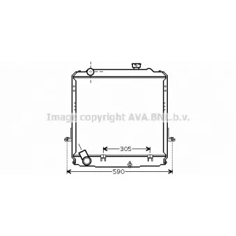 Radiateur, refroidissement du moteur AVA QUALITY COOLING TO2373