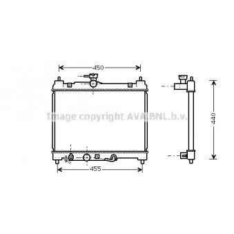 Radiateur, refroidissement du moteur AVA QUALITY COOLING OEM 1640023091
