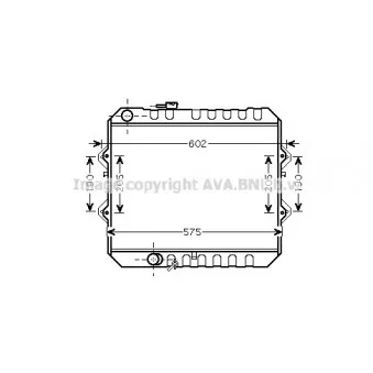 Radiateur, refroidissement du moteur AVA QUALITY COOLING TO2465