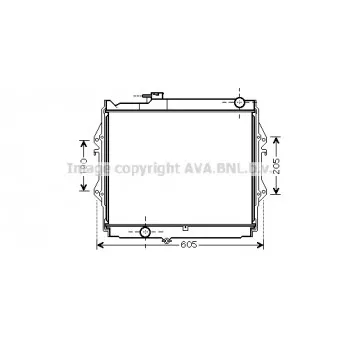 AVA QUALITY COOLING TO2472 - Radiateur, refroidissement du moteur