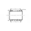 Radiateur, refroidissement du moteur AVA QUALITY COOLING [TO2499]
