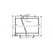 Radiateur, refroidissement du moteur AVA QUALITY COOLING [TO2597]
