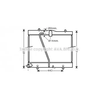 Radiateur, refroidissement du moteur AVA QUALITY COOLING OEM 1640075471