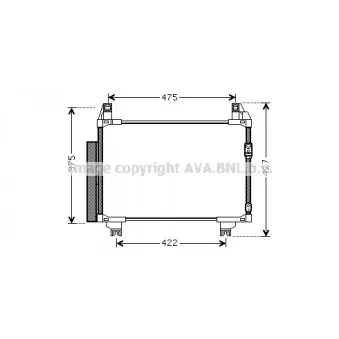 Condenseur, climatisation AVA QUALITY COOLING TO5497