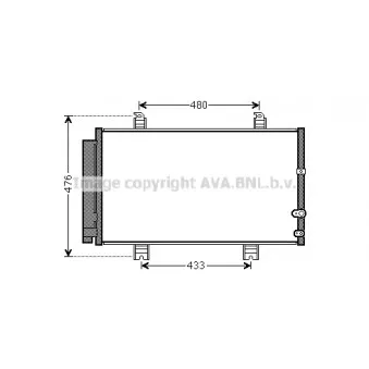 Condenseur, climatisation AVA QUALITY COOLING TO5662D