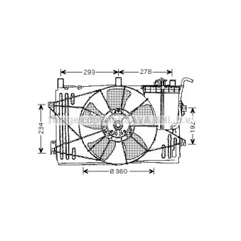 Ventilateur, refroidissement du moteur TYC 836-0013