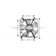 Ventilateur, refroidissement du moteur AVA QUALITY COOLING [TO7529]