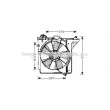 Ventilateur, refroidissement du moteur AVA QUALITY COOLING [TO7538]