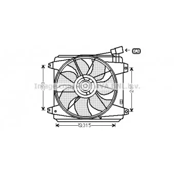 Ventilateur, refroidissement du moteur AVA QUALITY COOLING TO7554