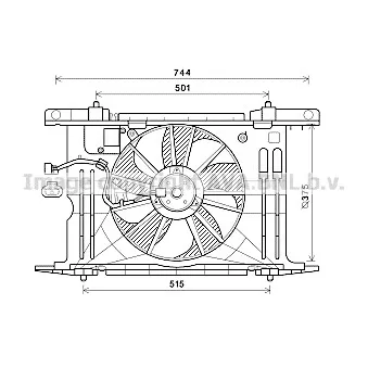 Ventilateur, refroidissement du moteur AVA QUALITY COOLING TO7673