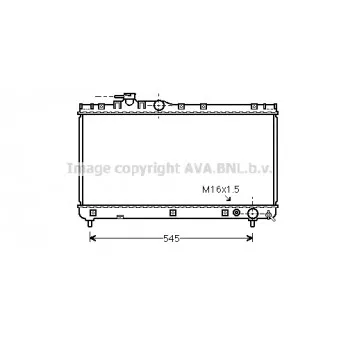 Radiateur, refroidissement du moteur AVA QUALITY COOLING TOA2200