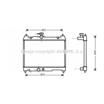 AVA QUALITY COOLING TOA2251 - Radiateur, refroidissement du moteur