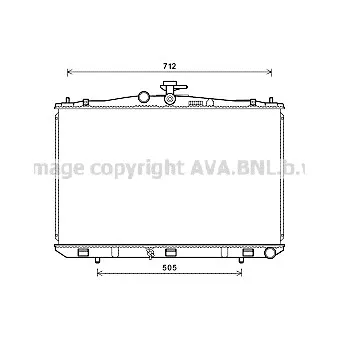 Radiateur, refroidissement du moteur AVA QUALITY COOLING OEM 1604131630