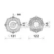Embrayage, ventilateur de radiateur AVA QUALITY COOLING [TOC588]