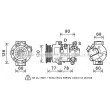 AVA QUALITY COOLING TOK584 - Compresseur, climatisation