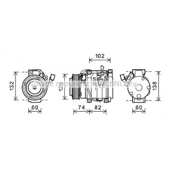AVA QUALITY COOLING TOK612 - Compresseur, climatisation