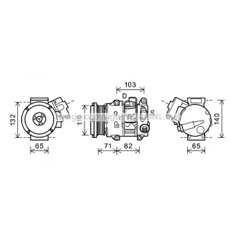 Compresseur, climatisation AVA QUALITY COOLING OEM 8831050160