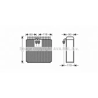 Evaporateur climatisation AVA QUALITY COOLING TOV385