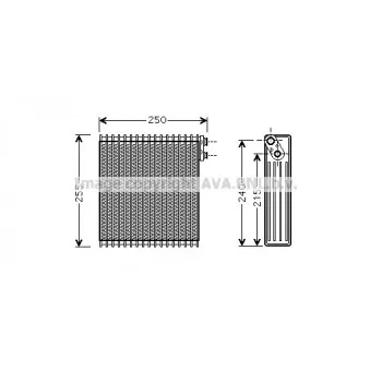 Evaporateur climatisation AVA QUALITY COOLING TOV389 pour TOYOTA YARIS 1.4 D4d - 75cv