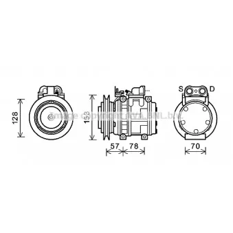 Compresseur, climatisation AVA QUALITY COOLING OEM A0002301811
