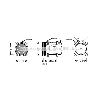 AVA QUALITY COOLING UVAK070 - Compresseur, climatisation