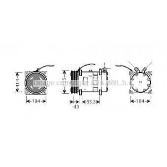 Compresseur, climatisation AVA QUALITY COOLING UVAK074