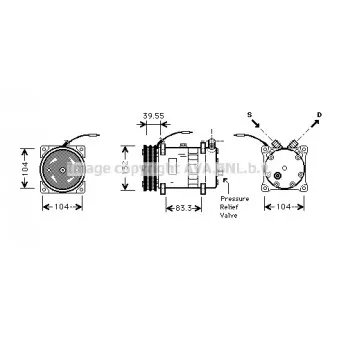 Compresseur, climatisation AVA QUALITY COOLING UVAK113 pour AUDI A6 2.0 TFSI - 252cv
