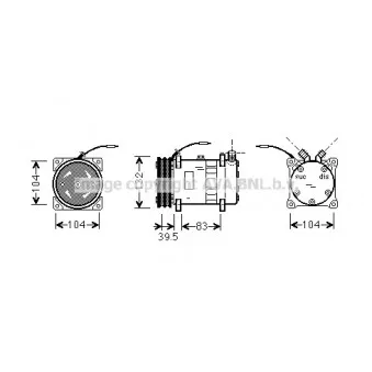 AVA QUALITY COOLING UVK034 - Compresseur, climatisation