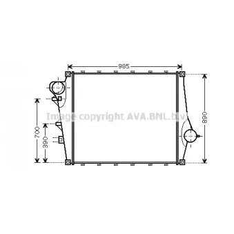 Intercooler, échangeur AVA QUALITY COOLING VL4044 pour MAN M90 FH 16/520 - 520cv